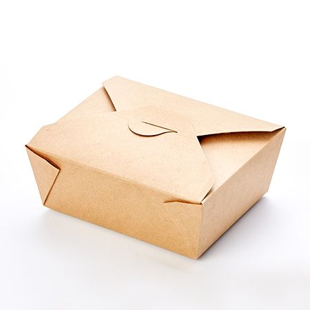 48 fl oz #8 Fold To-Go Take Out Box, Kraft - 300pcs