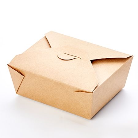 76 fl oz #3 Fold To-Go Take Out Box, Kraft - 200pcs