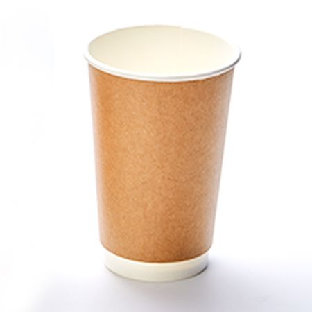 Kraft Paper Double Wall Coffee Cup 16oz