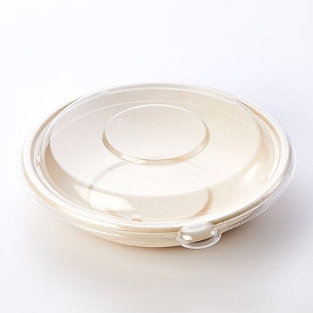24OZ Round Pulp Salad Bowl With Lid