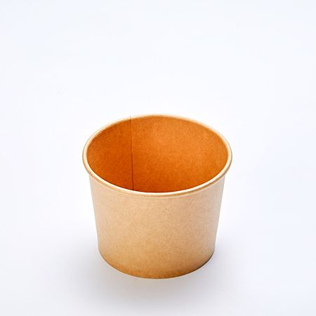 12oz (390) paper food container / yogurt cup, Kraft