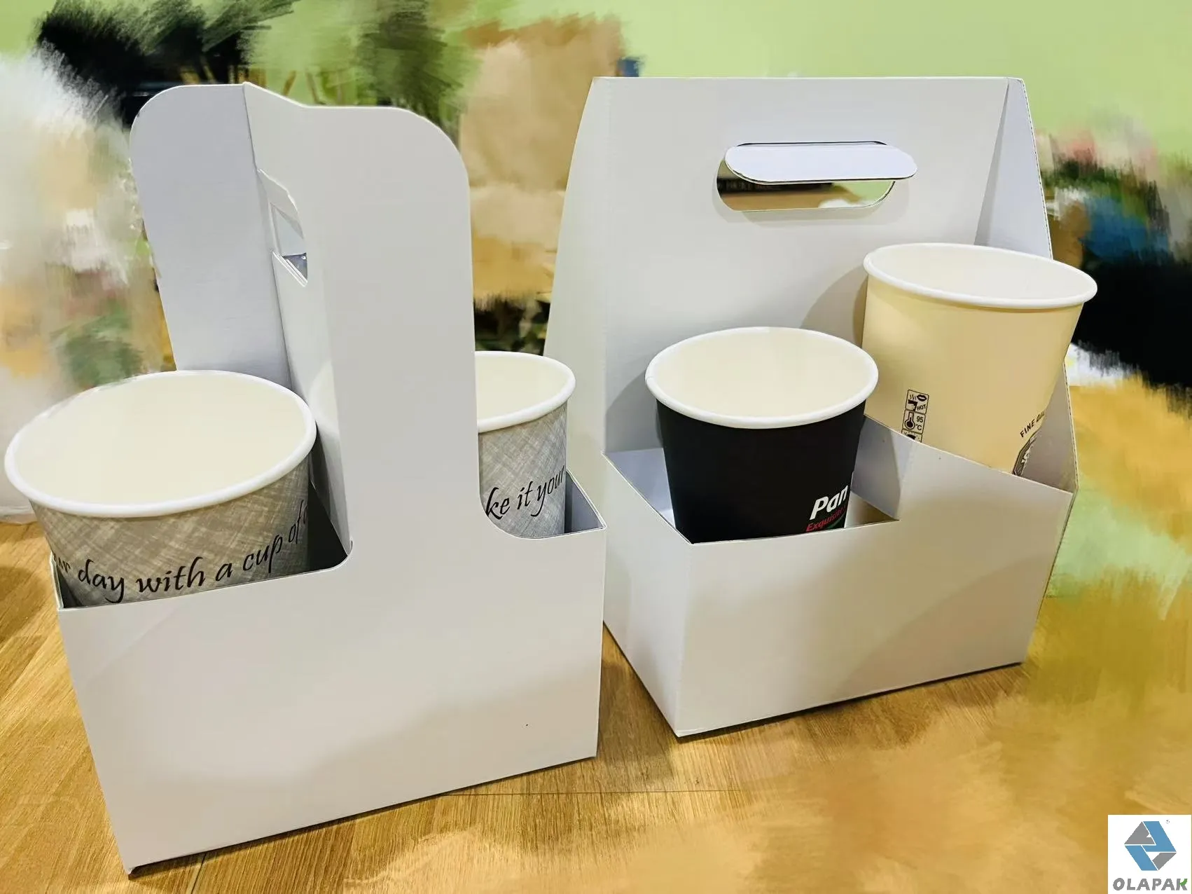 Cup Carrier with Handle (White)